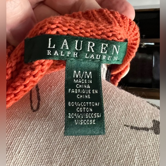 Ralph Lauren Orange Sweater in Women’s Size Medium - Picture 3 of 5
